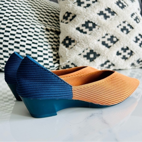 Knitted Wedge High Heel Breathable Rubber Comfortable Casual Spring Kitten Heel - Picture 3 of 10